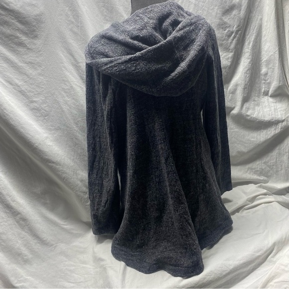 Eileen Fisher Stretch Terrazzo Textured Hooded Jacket Oversized M - Picture 10 of 10